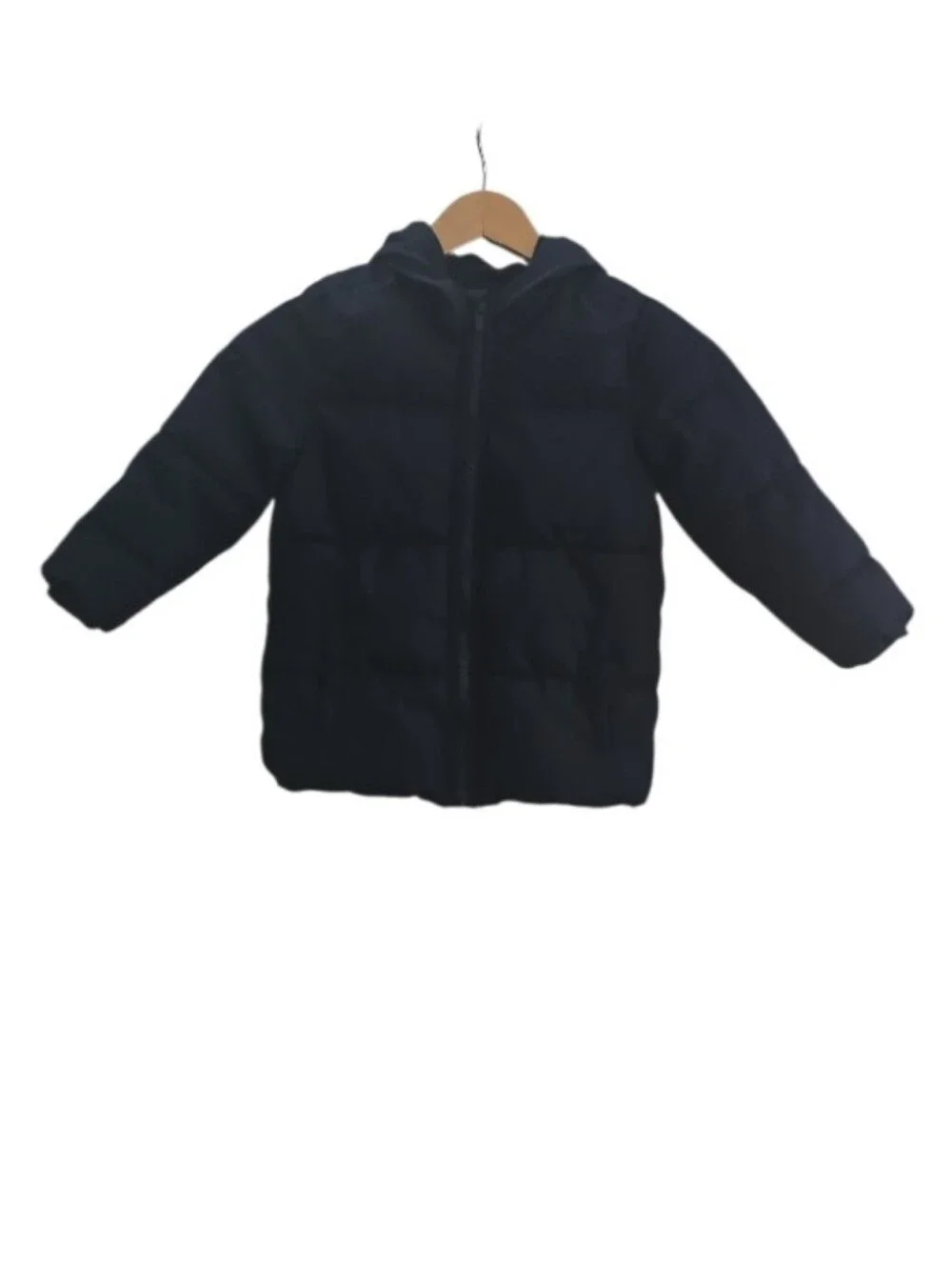 Old Navy Puffer Jacket Boys 5T Navy Hooded Water Resistant Winter Coat Full Zip